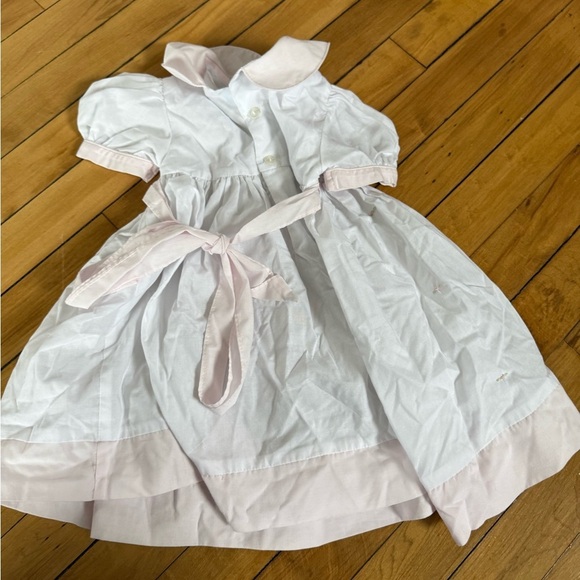 Vintage House of Hatten Inc. little girls pink and white infant dress - Picture 6 of 9